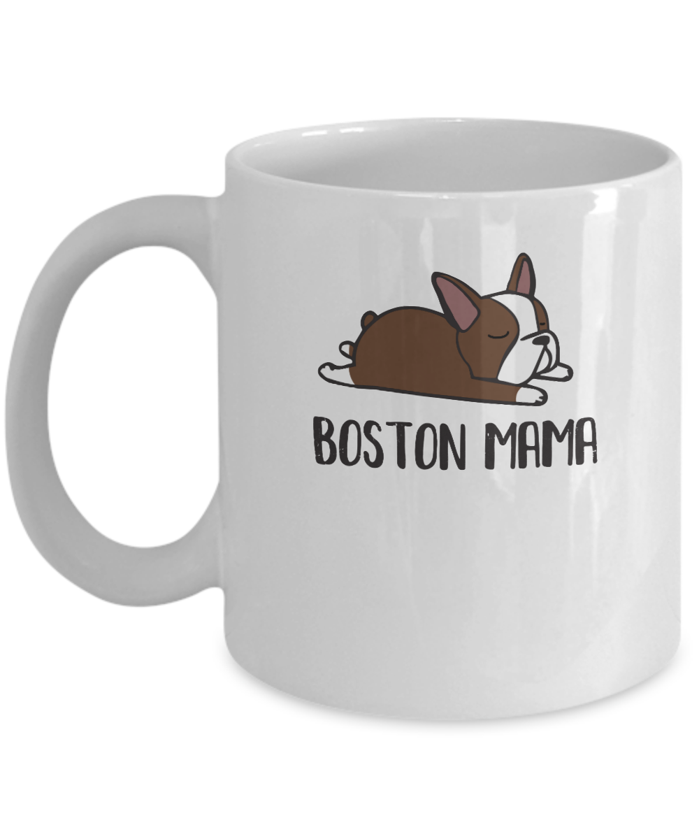 Brown Boston Terrier Mama Bostie Mom Gifts Women Mug