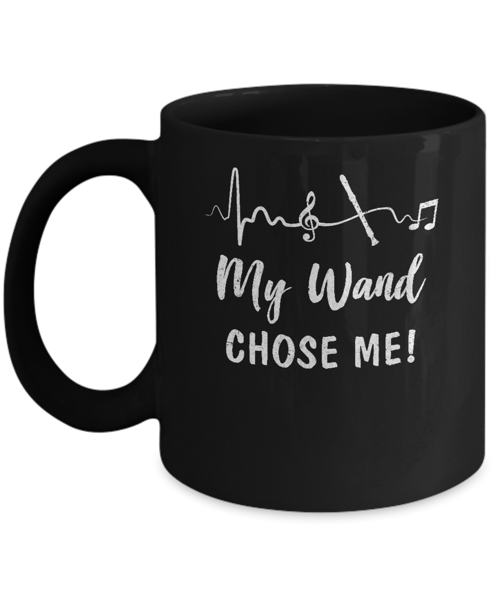 My Wand Chose Me Flute Player Music Mug-Coffee Mug-11oz Mug-Black