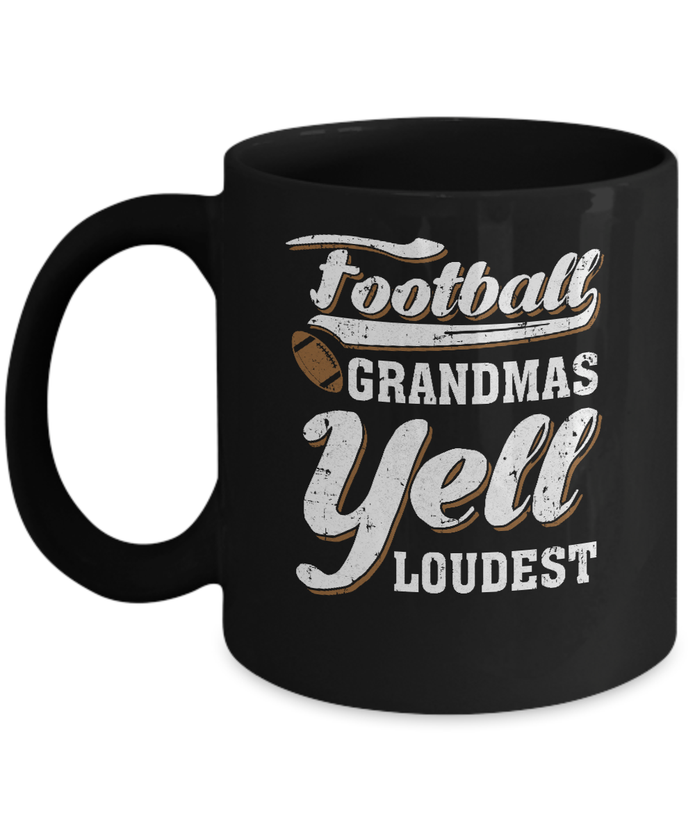 Football Grandmas Yell Loudest Mug-Coffee Mug-11oz Mug-Black