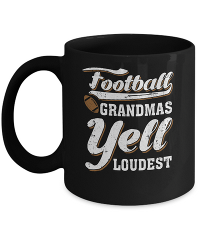 Football Grandmas Yell Loudest Mug-Coffee Mug-11oz Mug-Black