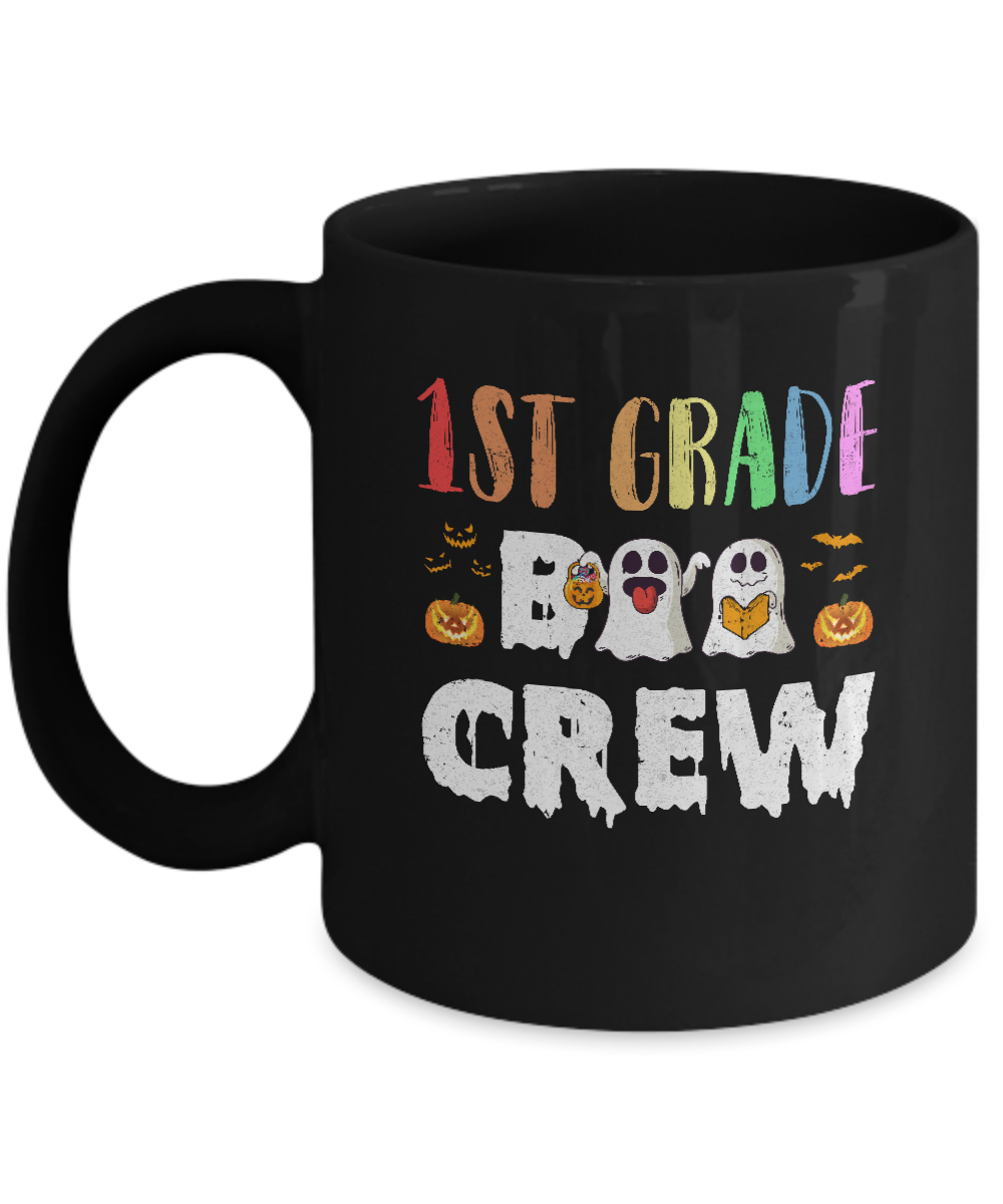 Cute Boo Crew 1st Grade Teacher Halloween Mug