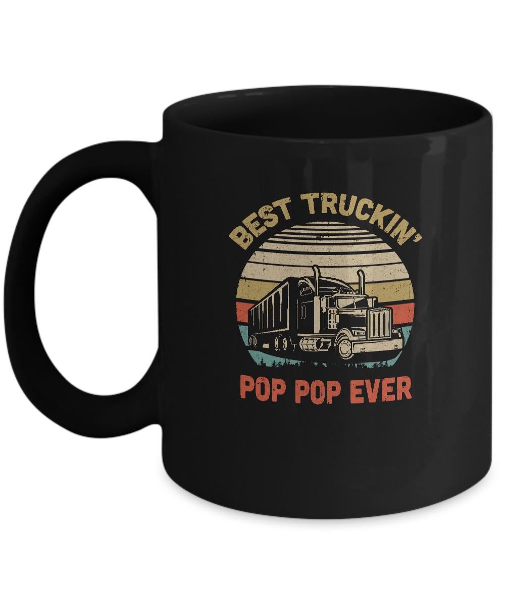 Vintage Best Truckin' Pop Pop Ever Fathers Day Gift Mug