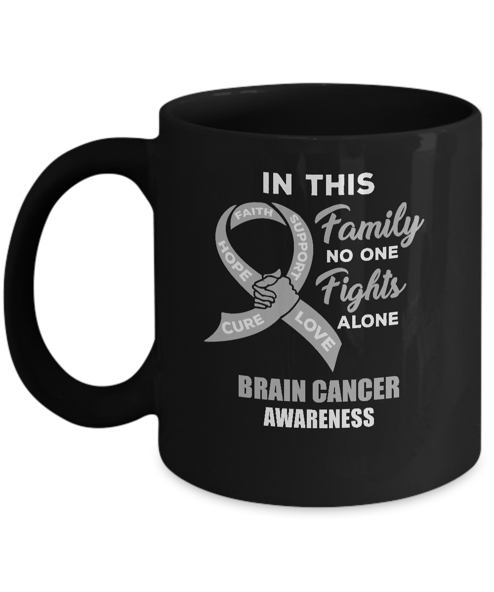In This School No One Fights Brain Cancer Awareness Alone Mug-Coffee Mug-11oz Mug-Black