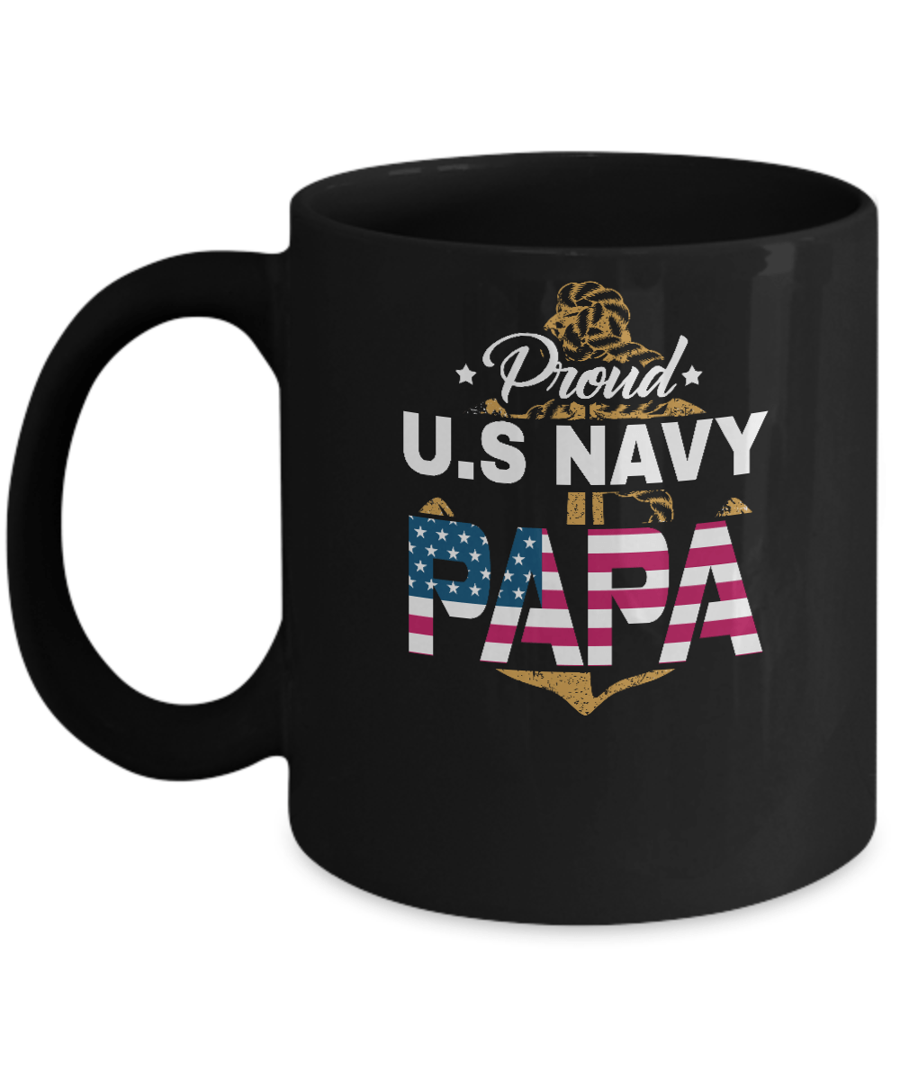 Proud US Navy Papa Mug