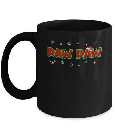 Paw Paw Christmas Santa Ugly Sweater Gift Mug-Coffee Mug-11oz Mug-Black
