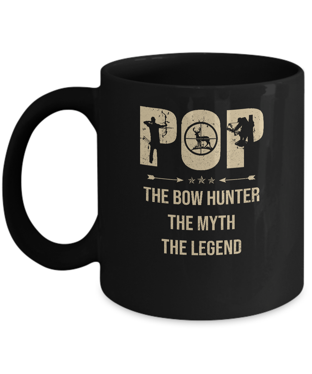 Pop The Bow Hunter The Myth The Legend Funny Hunting Mug