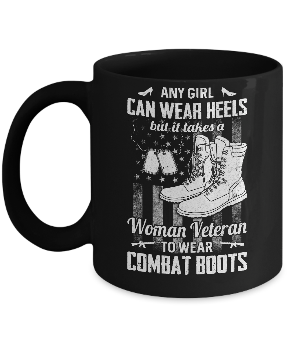 Woman Veteran To Wear Combat Boots Mug-Coffee Mug-11oz Mug-Black