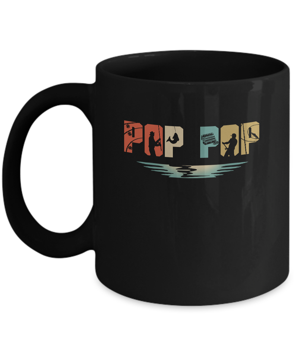 Vintage Fishing Pop Pop Father's Day Gift Mug