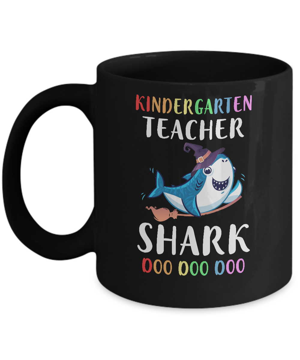 Kindergarten Teacher Shark Doo Doo Doo Halloween Mug