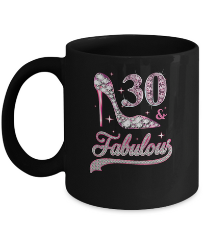30 And Fabulous 30 Years Old 1991 30th Birthday Gift Mug-Coffee Mug-11oz Mug-Black