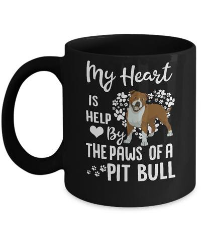 My Heart Is Held By The Paws Of A Pit Bull Lover Mug-Coffee Mug-11oz Mug-Black
