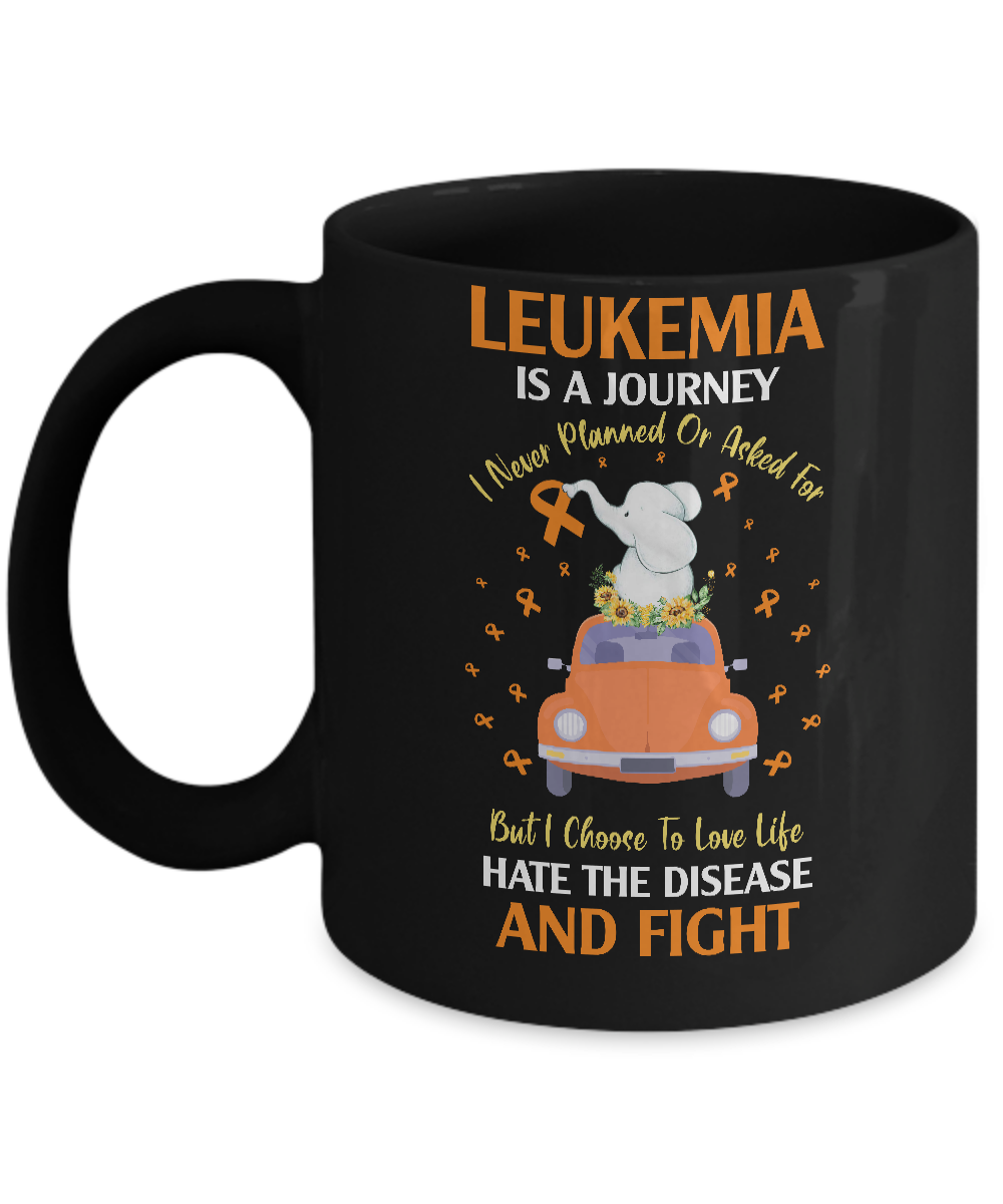 Leukemia Awareness Is A Journey Mug-Coffee Mug-11oz Mug-Black