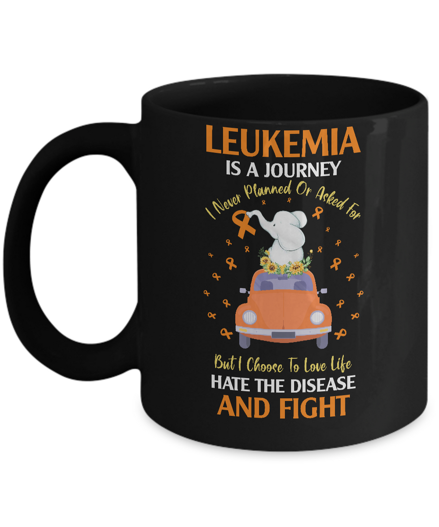Leukemia Awareness Is A Journey Mug-Coffee Mug-11oz Mug-Black