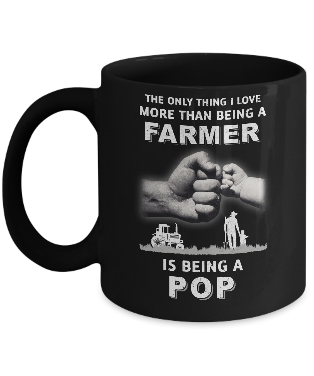 Love More Than Farmer Being A Pop Fathers Day Mug