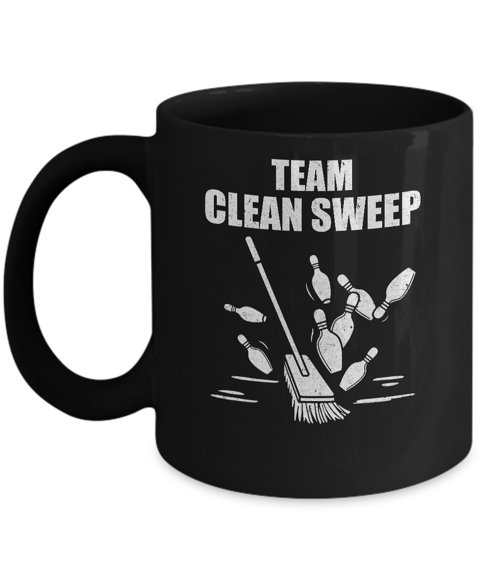 Funny Clean Sweep Bowling Mug-Coffee Mug-11oz Mug-Black