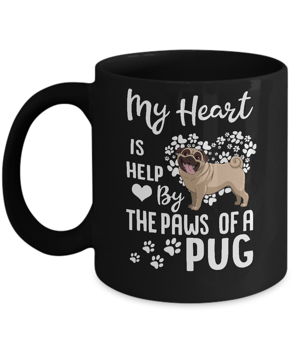 My Heart Is Held By The Paws Of A Pug Lover Mug-Coffee Mug-11oz Mug-Black