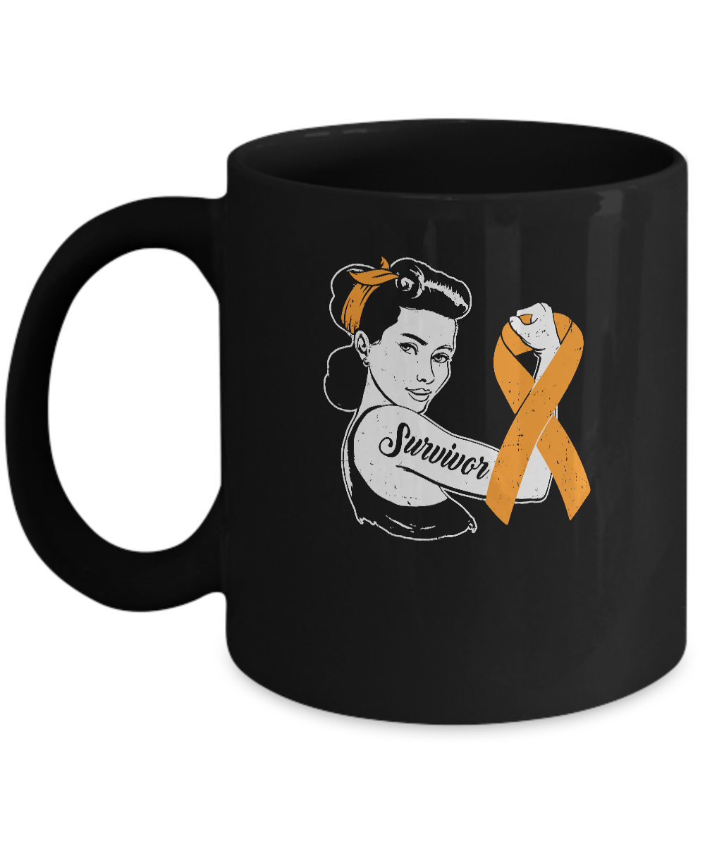 We Can Cure It Multiple Sclerosis Orange Awareness Survivor Mug-Coffee Mug-11oz Mug-Black