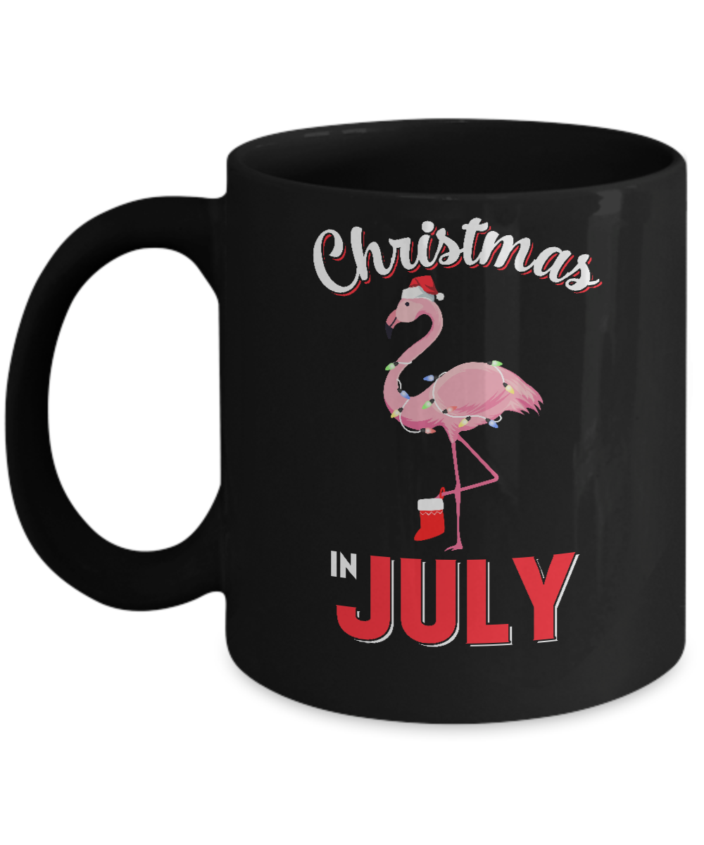 Funny Party X-Mas Flamingo Christmas In July Mug