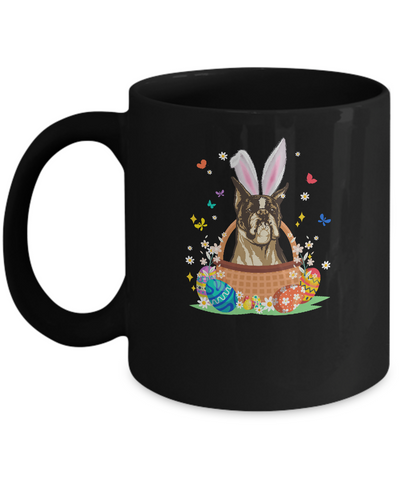 Boxer Bunny Hat Rabbit Easter Eggs Mug-Coffee Mug-11oz Mug-Black