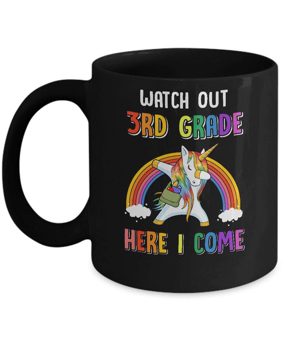 3rd Grade Here I Come Unicorn Back To School Mug