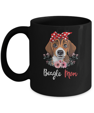 Beagle Mom Gift For Women Dog Lover Mug-Coffee Mug-11oz Mug-Black