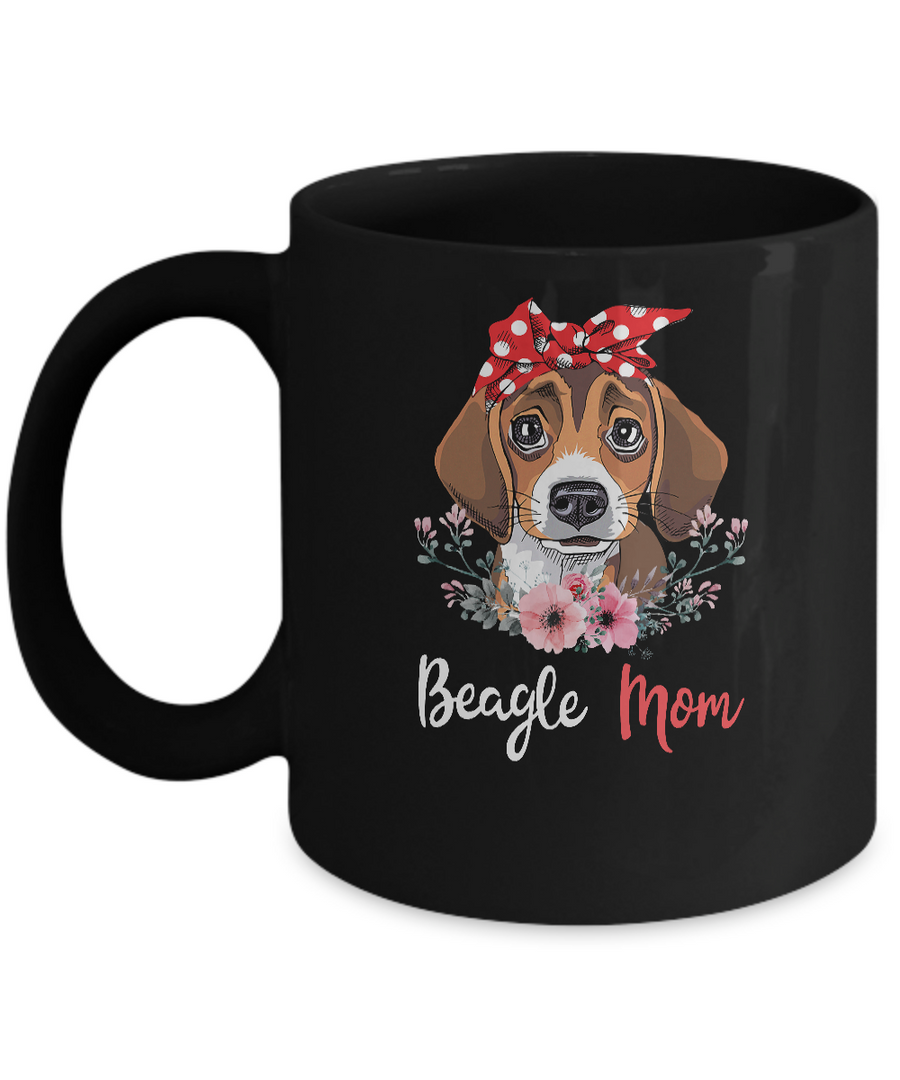 Beagle Mom Gift For Women Dog Lover Mug-Coffee Mug-11oz Mug-Black