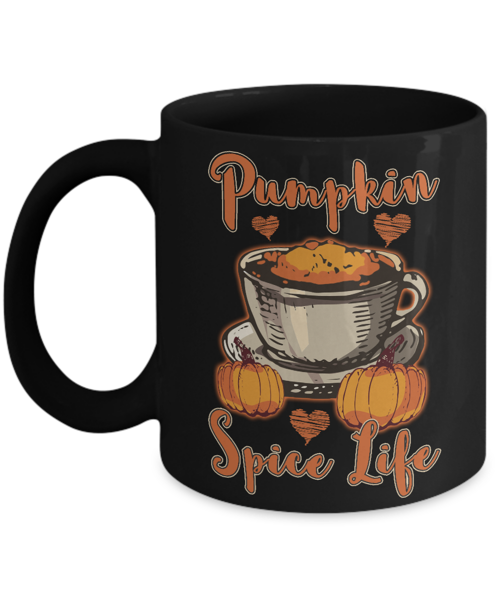 Pumpkin Spice Life Coffee Autumn Life Season Mug-Coffee Mug-11oz Mug-Black