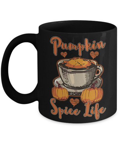 Pumpkin Spice Life Coffee Autumn Life Season Mug-Coffee Mug-11oz Mug-Black