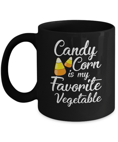 Candy Corn Is My Favorite Vegetable Halloween Costume Party Mug-Coffee Mug-11oz Mug-Black