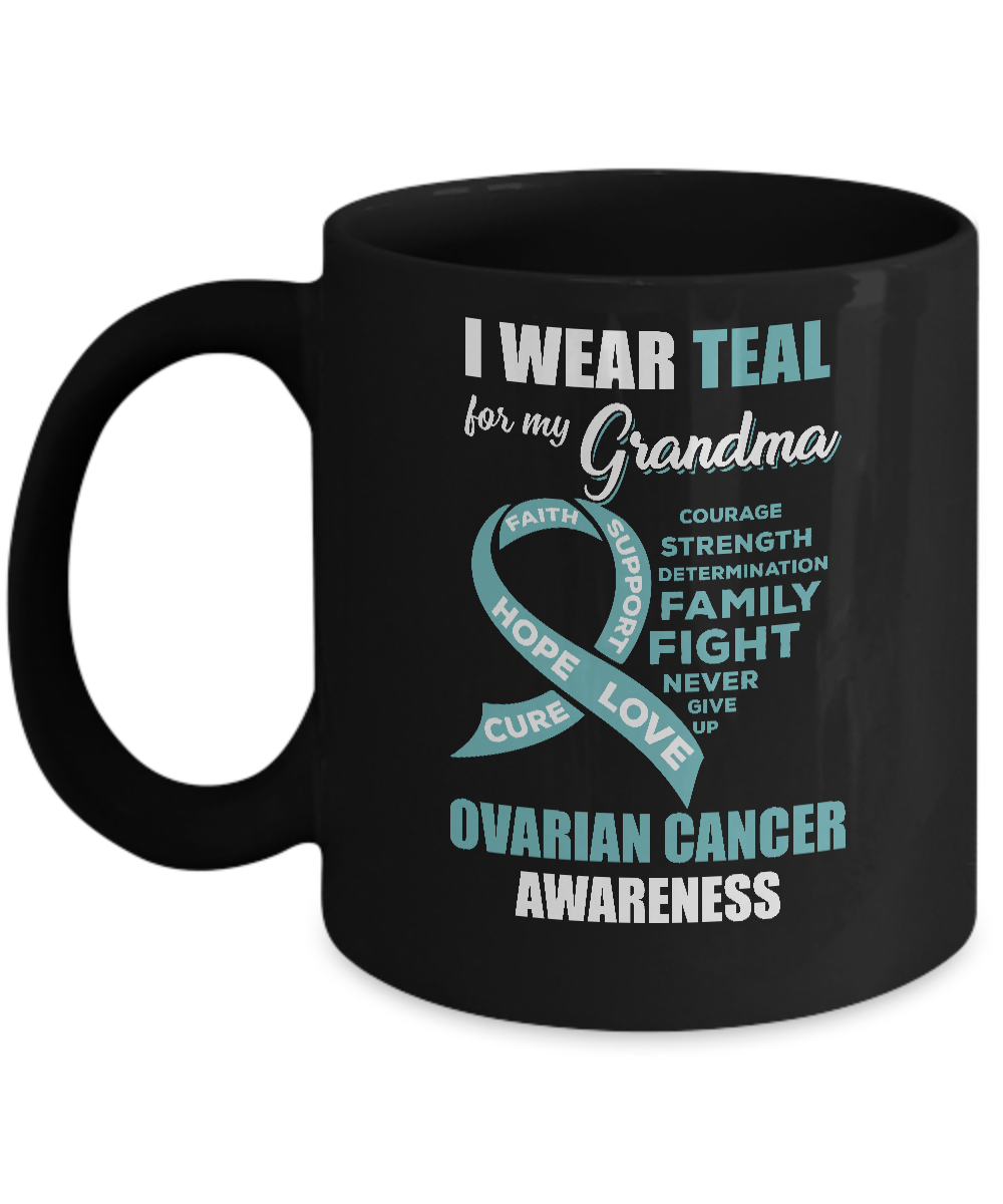 I Wear Teal For My Grandma Ovarian Cancer Awareness Mug