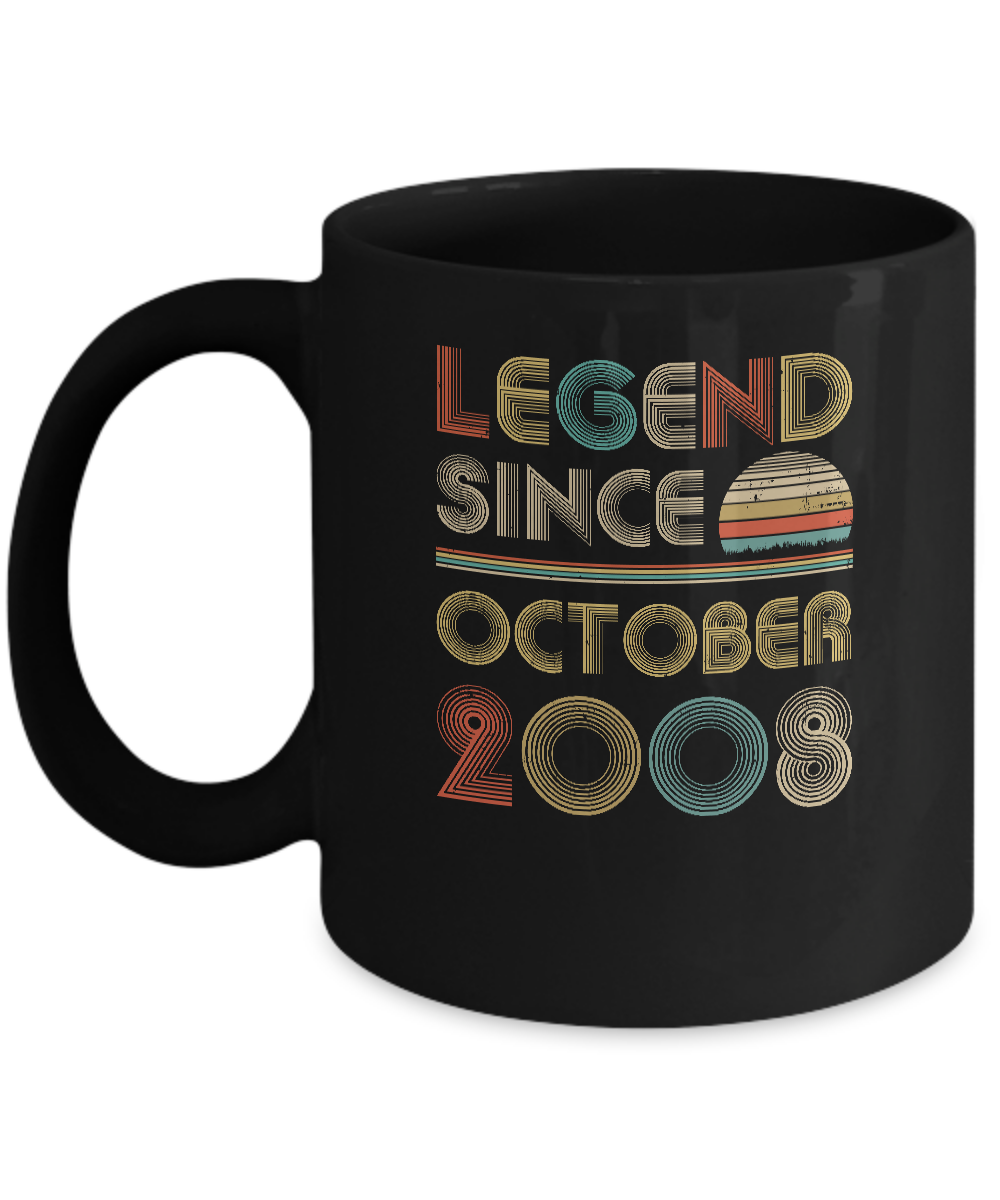 Legend Since October 2008 Vintage 14th Birthday Gifts Mug