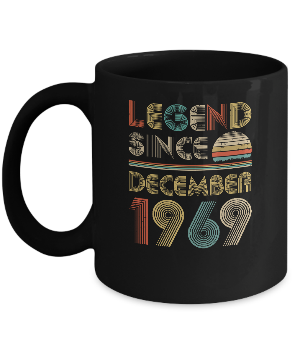 Legend Since December 1969 Vintage 52th Birthday Gifts Mug-Coffee Mug-11oz Mug-Black