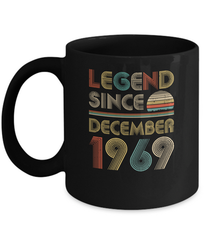 Legend Since December 1969 Vintage 52th Birthday Gifts Mug-Coffee Mug-11oz Mug-Black