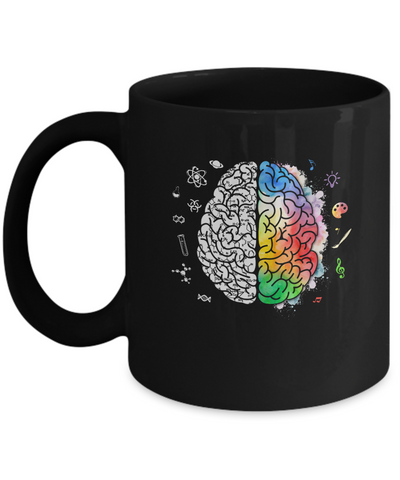 Colorful Brain Chemistry Science And Art Mug-Coffee Mug-11oz Mug-Black