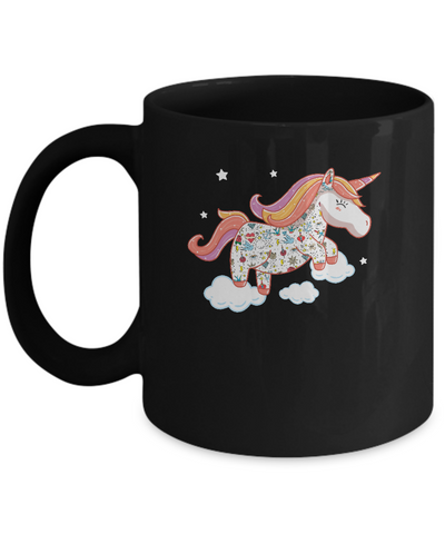 Tattooed Girl Unicorn Tattoos Mug-Coffee Mug-11oz Mug-Black