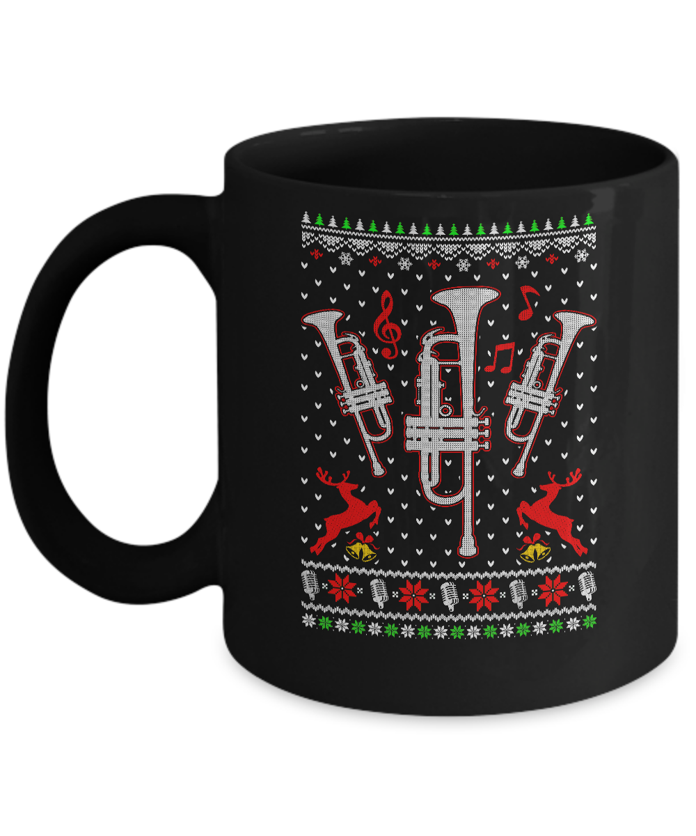 Santa Trumpet Ugly Christmas Sweater Gifts Mug