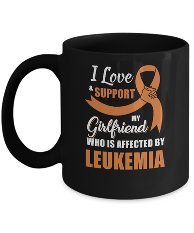 Leukemia Awareness Support Orange Girlfriend Boyfriend Mug-Coffee Mug-11oz Mug-Black