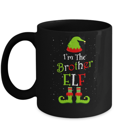 I'm The Brother Elf Family Matching Funny Christmas Group Gift Mug-Coffee Mug-11oz Mug-Black