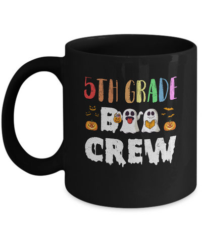 Cute Boo Crew 5th Grade Teacher Halloween Mug-Coffee Mug-11oz Mug-Black