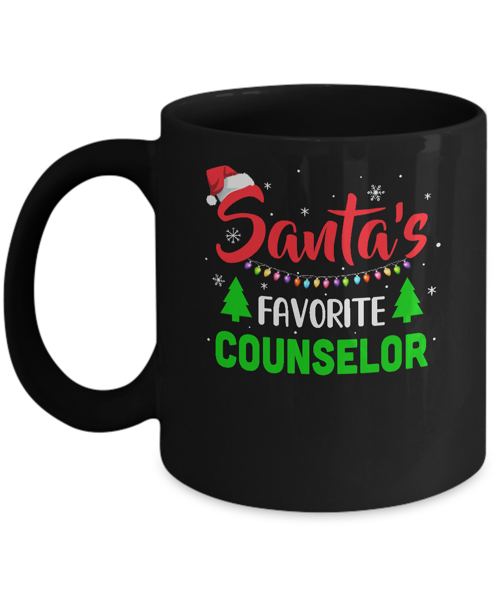 Santa's Favorite Counselor Funny Christmas Xmas Gifts Mug