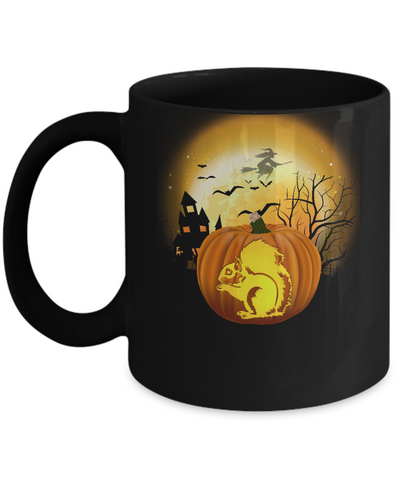 Pumpkin Squirrel Halloween Human Costume Mug-Coffee Mug-11oz Mug-Black