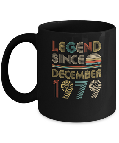Legend Since December 1979 Vintage 42th Birthday Gifts Mug-Coffee Mug-11oz Mug-Black