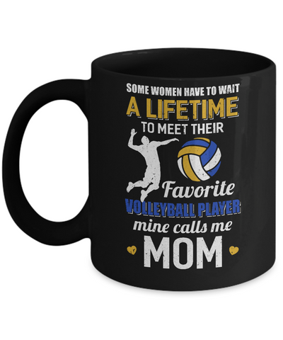 Funny My Favorite Volleyball Player Calls Me Mom Mug-Coffee Mug-11oz Mug-Black