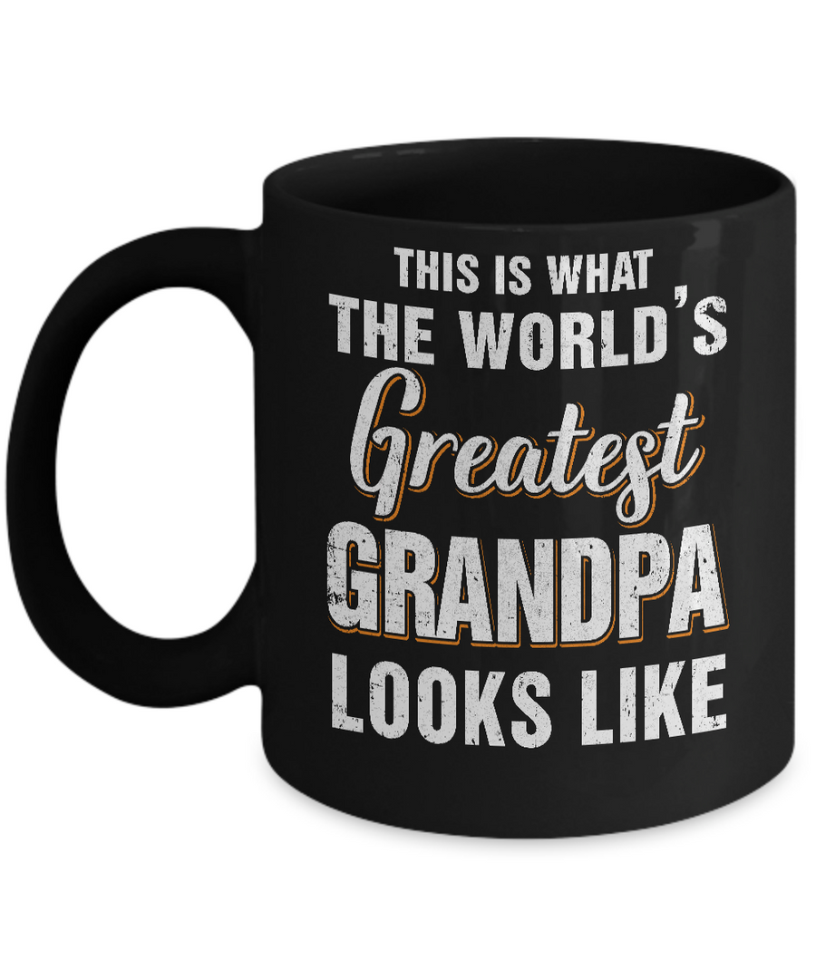 What World's Greatest Grandpa Looks Like Fathers Day Mug-Coffee Mug-11oz Mug-Black