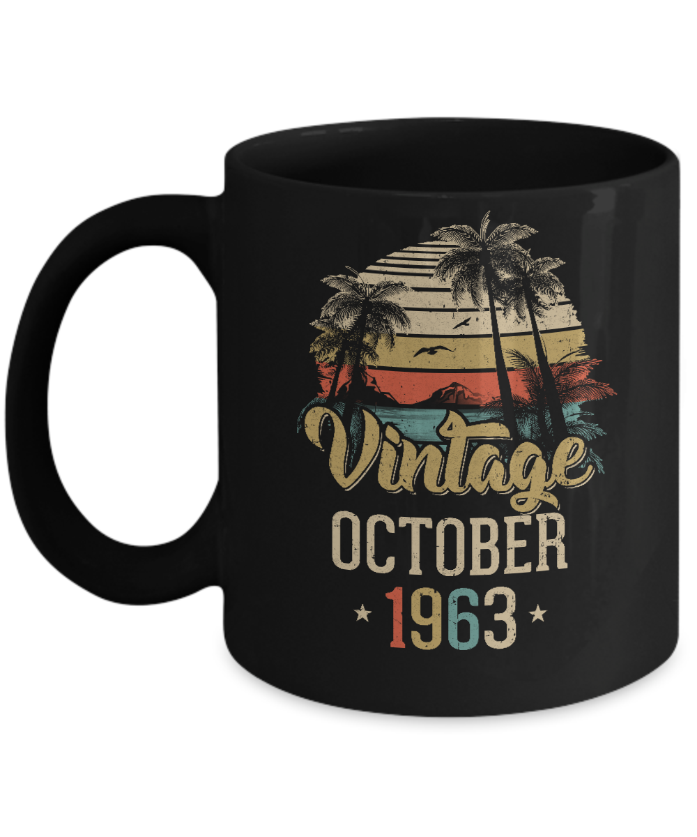 Retro Classic Vintage October 1963 59th Birthday Gift Mug