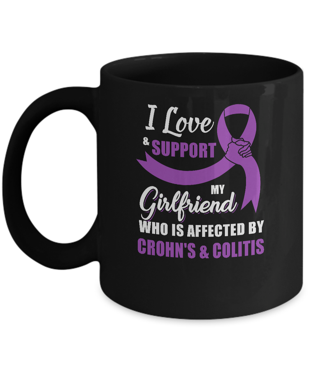Crohn's & Colitis Awareness Support Purple Girlfriend Boyfriend Mug