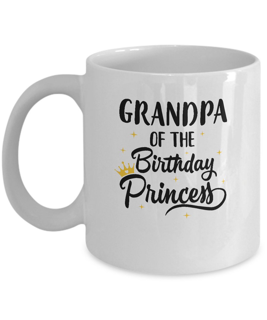 Grandpa Of The Birthday Princess Matching Family Party Mug-Coffee Mug-11oz Mug-White