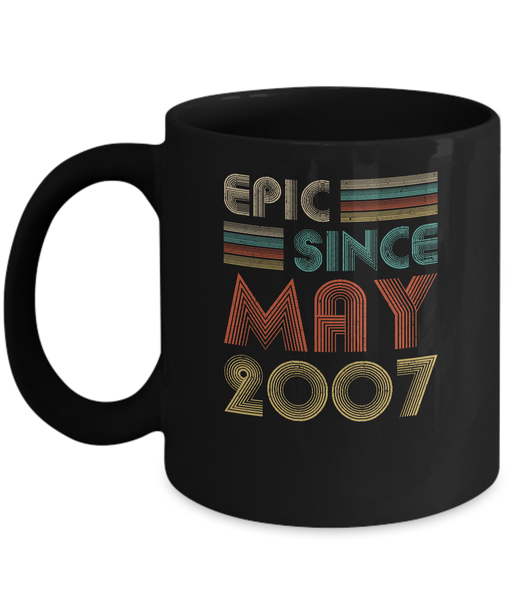 Epic Since May 2007 Vintage 14th Birthday Gifts Mug-Coffee Mug-11oz Mug-Black