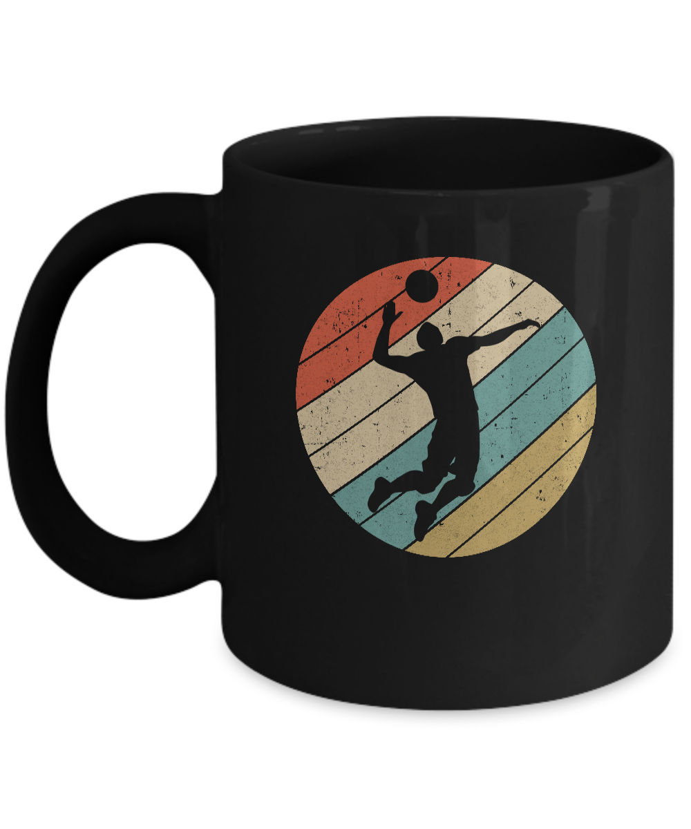 Retro Vintage Volleyball Gifts Mug-Coffee Mug-11oz Mug-Black