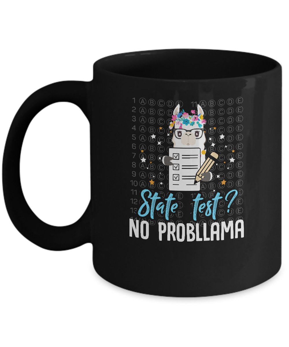 Llama Funny Motivational State Test Day For Students Mug